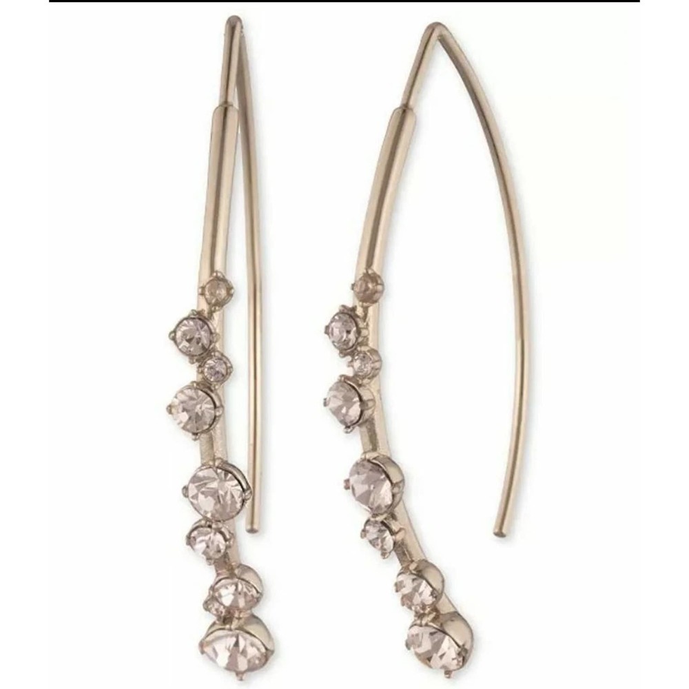 Givenchy women's crystal stone threader earrings